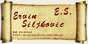 Ervin Šiljković vizit kartica